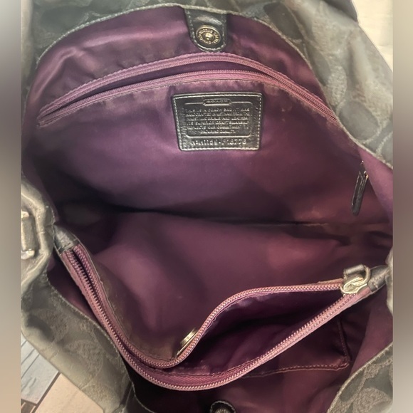 COACH Authentic Charcoal Blue Tote 🔥Preloved💜 - Picture 4 of 8